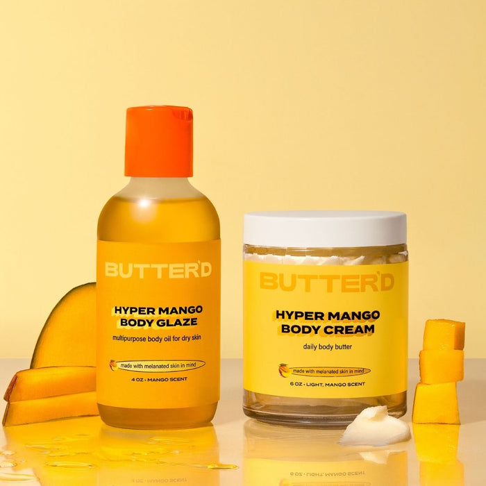 HYPER MANGO BUNDLE: 1 Hyper Mango Body Cream (4 oz), 1 Hyper Mango Body Glaze